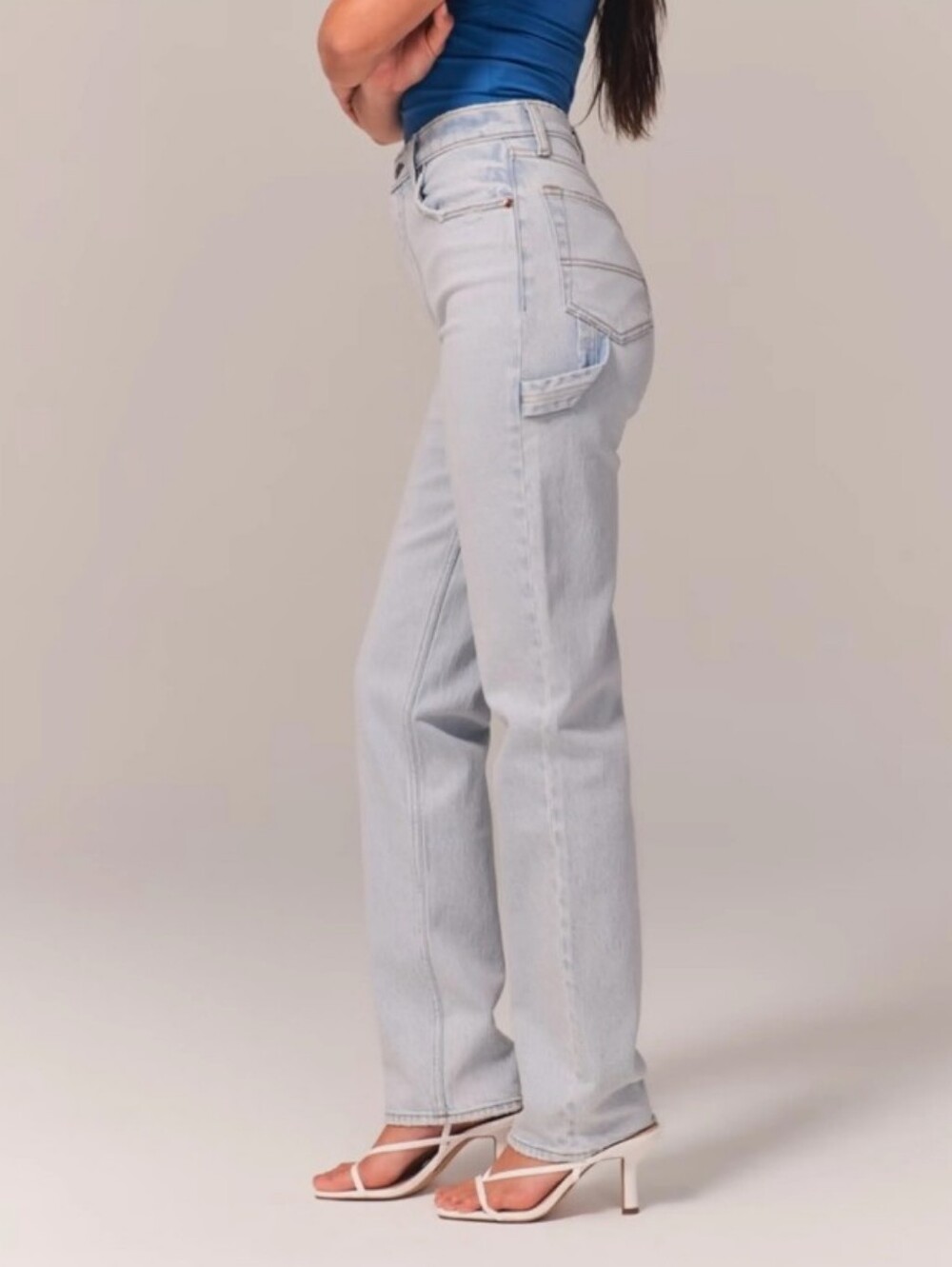 Abercrombie & Fitch The 90s Straight Ultra High Rise Jeans Carpenter Womens 30L